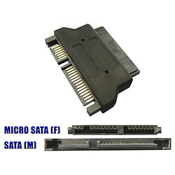 Kalea-Informatique Changeur SATA : MicroSATA Femelle vers SATA Mâle (22 points) Transforme un disque MicroSATA en disque SATA Transforme un disque MicroSATA en disque SATA