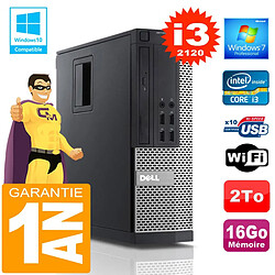 PC DELL 990 SFF Core I3-2120 Ram 16Go Disque 2 To Wifi W7 - Occasion