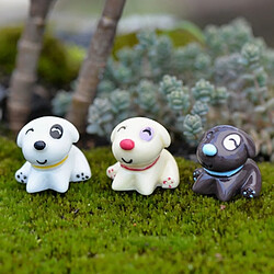 Wewoo Décoration Jardin Sit Dog Garden Dollhouse Moss Micro Paysage Résine Ornements, Taille: 2.2cm x 1.8cm