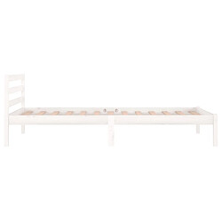 Acheter vidaXL Cadre de lit sans matelas bois de pin massif 90x200 cm blanc