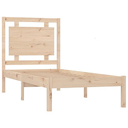 Avis vidaXL Cadre de lit sans matelas 100x200 cm bois massif