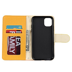 Acheter Wewoo Coque Pour iPhone 11 Pro Étui à rabat en cuir avec support et cadre photo emplacements cartes et portefeuille jaune