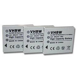 vhbw set de 3 batteries pour appareil photo Pentax Optio S, S4, S4i, S5i, S5n, S5z remplace Fujifilm NP-40 / NP-40N / Pentax D-Li8 / D-Li95