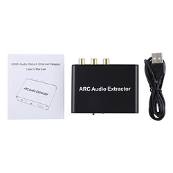 Wewoo Extracteur audio 192KHz ARC HDMI ARC vers SPDIF + Adaptateur de canal retour audio convertisseur coaxial + L / R pas cher