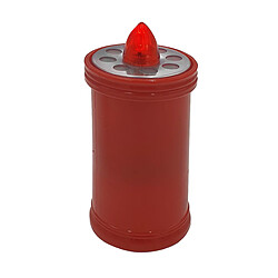 VELAMP Bougie votive Led 15,2cm, Durée 90 jours, rouge avec lumière rouge fixe