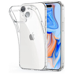 Htdmobiles Coque pour Apple iPhone 15 - housse etui silicone gel fine + film ecran - TRANSPARENT TPU