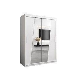 Abiks Meble Armoire Rhomb à portes coulissantes 200/150/62 2 portes (blanc/blanc)