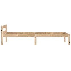 Avis vidaXL Cadre de lit sans matelas bois de pin massif 90x200 cm