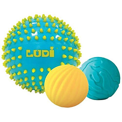 Ludi / Jbm Lot de 3 balles sensorielles bleues - Ludi