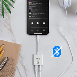 Acheter Adaptateur 2 en 1 Lightning vers Jack 3.5mm Audio + Lightning Charge LinQ Blanc