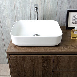 Kiamami Valentina MEUBLE DE SALLE DE BAIN EN BOIS NOYER FONCÉ, LAVABO, MIROIR TACTILE LED | SIENA