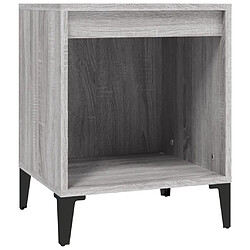 Maison Chic Table de chevet, Table de Nuit pour chambre salon Sonoma gris 40x35x50 cm