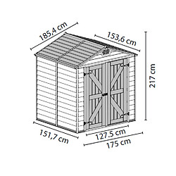 Abris de jardin 2.7m² gris - 704258 - PALRAM