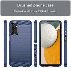 Htdmobiles Coque pour Samsung Galaxy A15 4G / 5G - housse etui silicone gel carbone + verre trempe - BLEU FONCE