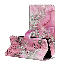 Etui en PU impression de motif magnétique rose/gris pour votre Samsung Galaxy S20