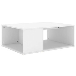 Maison Chic Table basse,Table Console Table d'appoint, Table pour salon Blanc 90x67x33 cm Aggloméré -MN85337