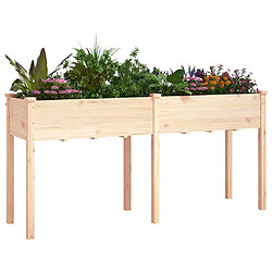 Avis Maison Chic Jardinière,Bac à fleurs - pot de fleur avec doublure 161x45x76 cm bois massif de sapin -GKD78388