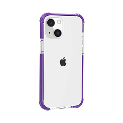 Coque en acrylique, antichoc, transparent épaissi aux quatre coins violet pour votre Apple iPhone 13 mini 5.4 pouces