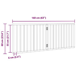vidaXL Barrière pour chien pliable 2 panneaux noir bois de peuplier pas cher