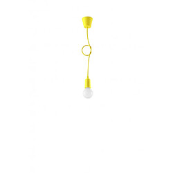 Luminaire Center Suspension DIEGO PVC jaune 1 ampoule