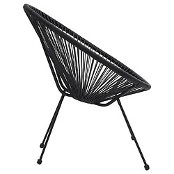 Acheter vidaXL Chaises de jardin en forme de lune lot de 2 Rotin Noir