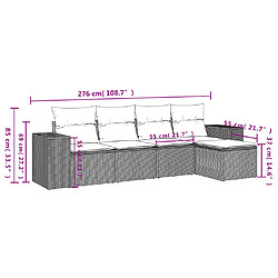 Avis Maison Chic Salon de jardin avec coussins 5 pcs | Ensemble de Table et chaises | Mobilier d'Extérieur beige résine tressée -GKD75544