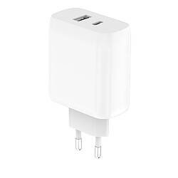 My Way Myway Chargeur Secteur GAN Double Connecteur USB-C 45W - USB-A 12W Blanc