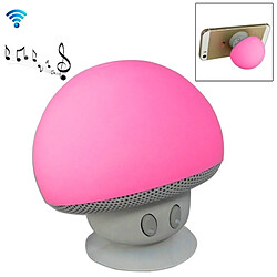 Wewoo Enceinte Bluetooth d'intérieur rose Haut-parleur en forme de champignon, avec support d'aspiration