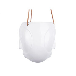 Present Time Cache-pot design suspendu Mask - H. 21 cm - Blanc