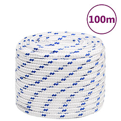 vidaXL Corde de bateau Blanc 18 mm 100 m Polypropylène