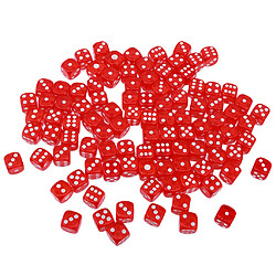 Acheter 100pcs Transparent Six Sided D6 Dice Pour Les Jeux D & D TRPG Party Toys Red