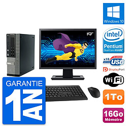 PC Dell 990 SFF Ecran 19" Intel G840 RAM 16Go Disque Dur 1To Windows 10 Wifi - Occasion