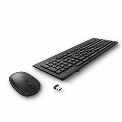 clavier et souris Energy Sistem Office Wireless Set 3 Silent Espagnol Qwerty Noir Membrane