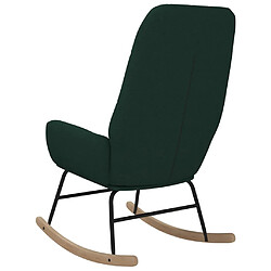 Acheter vidaXL Chaise à bascule Vert foncé Tissu