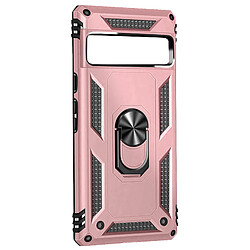 Avizar Coque pour Google Pixel 7a Antichoc Hybride Bague Support Magnétique Rose Gold