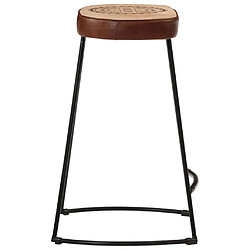 Avis vidaXL Tabourets de bar lot de 2 marron foncé 41x29x62 cm