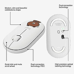 Acheter Universal Souris sans fil Bluetooth Slim pour ordinateur portable (blanc)