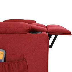 Acheter vidaXL Fauteuil électrique de massage Bordeaux Tissu