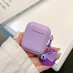 GUPBOO Airpods Coque Housse Étui Protecteur Compatible pour AirPods1/2-ins couleur unie cloche d'amour silicone femelle