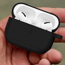 Acheter Avizar Coque AirPods Pro et Pro 2 Souple Anti-traces Anti-rayures avec Mousqueton noir