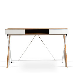 Avis Vivaldi Bureau Rea 120 cm Chêne Doré/Blanc