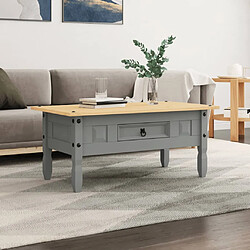 vidaXL Table basse Pin mexicain Gamme Corona Gris 100x55x44 cm