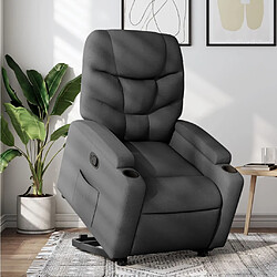 vidaXL Fauteuil inclinable Gris foncé Tissu