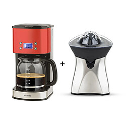 HKOENIG AGR60 + MG30 ROUGE PRESSE AGRUMES ET CAFETIERE 1,8L PROGRAMMABLE