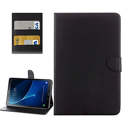 Wewoo Housse Étui noir pour Samsung Galaxy Tab A 10.1 2016 / P580 style simple horizontale en cuir avec porte-cartes & fentes cartes et porte-monnaie