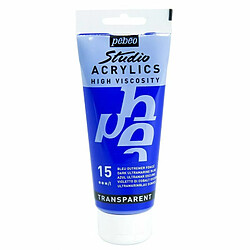 Pebeo Peinture acrylique transparente - Bleu outremer foncé - 100 ml