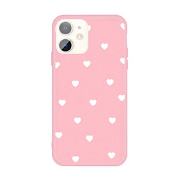 Wewoo Coque Pour iPhone 11 Plusieurs Coeurs d'Amour Motif Coloré Givré TPU Téléphone Housse De Protection Rose