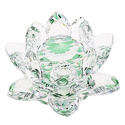 cristal lotus fleur artisanat presse-papiers verre lotus modèle vert