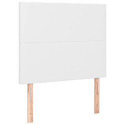 Maison Chic Lot de 2 Têtes de lit design Blanc pour chambre - Décoration de lit 100x5x78/88 cm Similicuir -MN20568