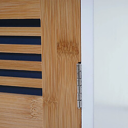 Mendler Armoire suspendue de salle de bains HWC-A85, meuble de salle de bains, bambou, 52x35x21 cm blanc pas cher